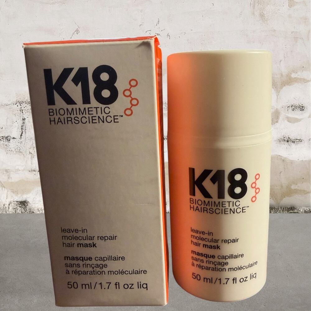 K18 $75 Biomimetic Hairscience Leave-In Molecular Repair Hair Mask NIB